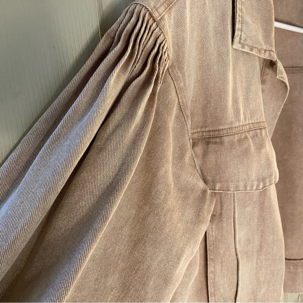 Oversized Cropped Denim Jacket - image 5